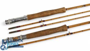 Sydney Jarvis Redditch split cane trout fly rod 8ft 6
