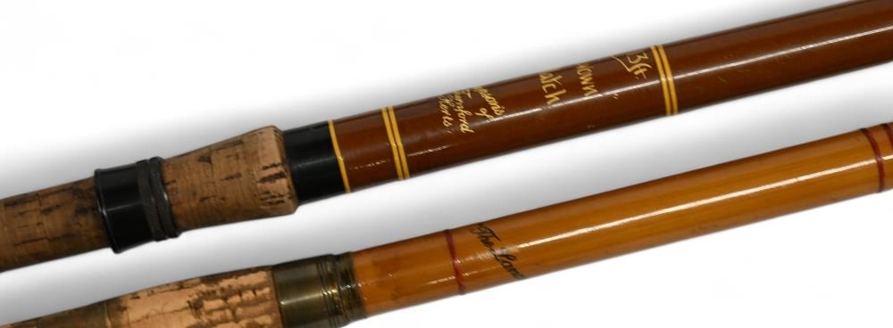 S Allcock & Son Redditch "The Lancer" whole cane match/float rod with spliced greenheart mid/tip - Image 3 of 3