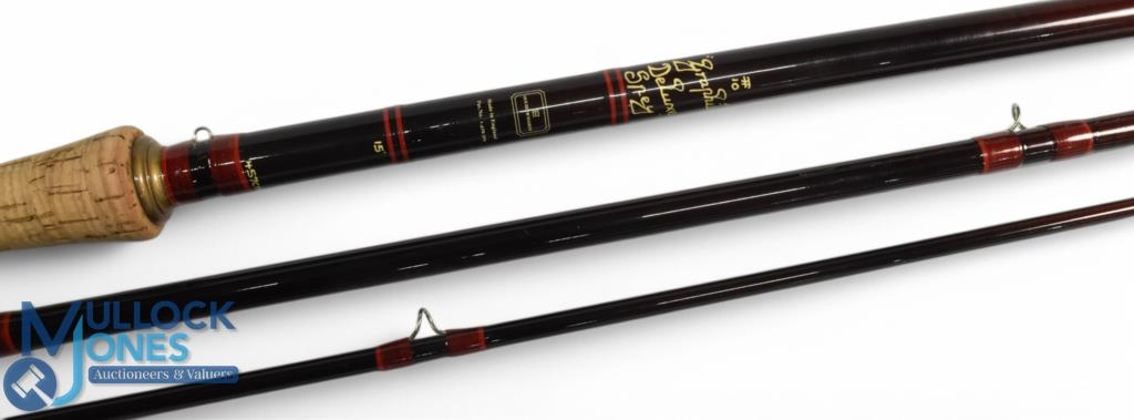 Hardy Alnwick Graphite Deluxe Spey carbon salmon fly rod 15ft 3pc line 10#, 24" handle, alloy down - Image 2 of 3
