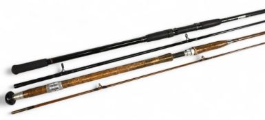 DAM Camou-Power Ex Carp carbon reinforced rod 2501-338, 11ft 2pc, composite grips, uplocking reel
