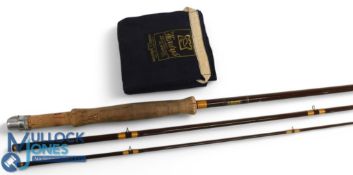 Hardy Alnwick Jet carbon trout fly rod 8ft 3pc line 6#, alloy sliding reel fittings, lined butt