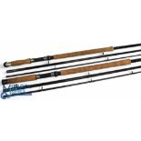 Berkley Phazer PGE 40-15 carbon salmon fly rod 15ft 3pc line 10/12#, 100 CCR, 25" handle, down