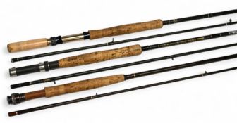Daiwa Graphite GT-49A carbon trout fly rod, 10ft 2pc line 9/10#, alloy reel seat, lined rings, in