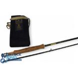 Hardy Alnwick Richard Walker Farnborough No 1 carbon trout fly rod, 275cm 2pc, line 7/8#, alloy