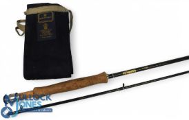 Hardy Alnwick Richard Walker Farnborough No 1 carbon trout fly rod, 275cm 2pc, line 7/8#, alloy
