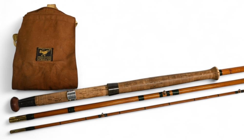 Hardy Alnwick "The Upstream" worming rod No G 30351, 12ft 3pc with whole cane butt and middle - Image 2 of 3