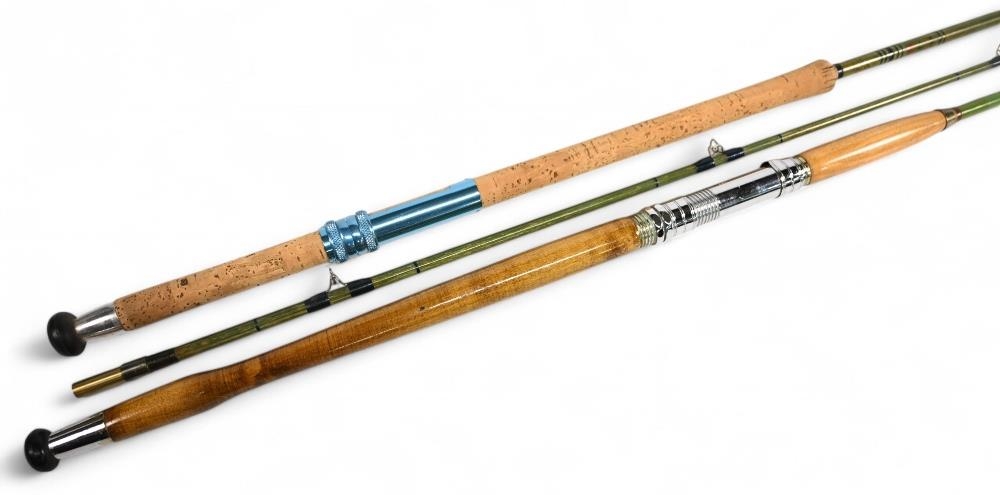 Edgar Sealey Gold Seal 11 lb solid glass boat rod 8ft 2pc, 24" handle with alloy sliding reel