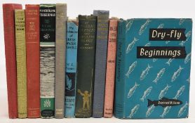 Period Fishing Books to include Dry Fly Beginnings 1957 Dermot Wilson, Amateur Fish Culture 1901 C E