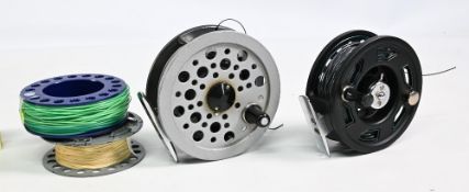 Lureflash Mercury 7/8 alloy cassette fly reel with 2x spare cassettes, 3 ¾” spool, 2 screw latch,