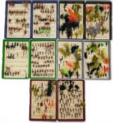 5x Fox Fly Boxes, with a good selection of assorted trout flies, and artificial daddy longlegs
