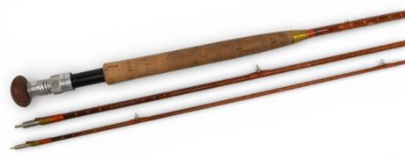 Hardy Alnwick “The Pennell” Palakona split cane rod No A69836, c1912 (named after famous angler H