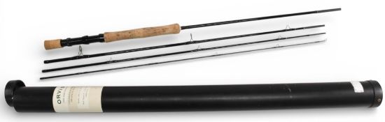 Orvis Clearwater carbon trout fly rod, 4 7/8oz, tip flex 9.5, 9ft 4pc line 8#, alloy uplocking