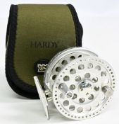 Hardy Bros “Angel 2” alloy trout fly reel E01535, 3 3/8” wide caged spool, 3 screw latch, counter