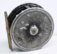 S Allcock & Co Ltd, Redditch, alloy trout fly reel, 3” ventilated spool, 2 screw latch, white