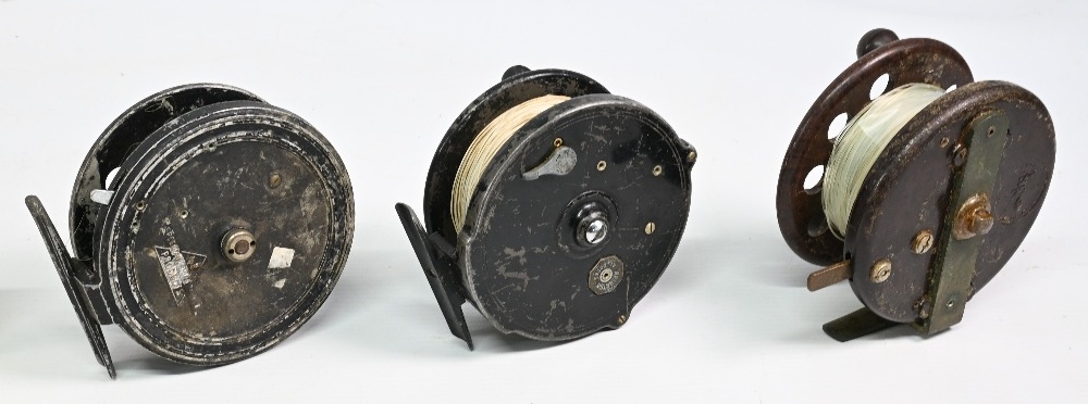 Allcocks Redditch “The Brighton” mooching reel, 4” wide spool, front spindle tensioner with twin - Image 2 of 2