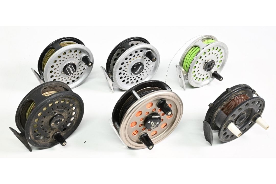 A collection of fly and course reels, all working well, as follows: 3x Rimfly Intrepids. 1x Rimfly - Image 1 of 2