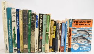Fishing Books and publications to include Trout by all Means 1966 T K Wilson, A Complete Guide to