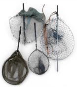 4x Fishing Landing Nets, a good Sharpes of Aberdeen Gye net with leather stap in good condition, a