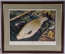 John Searl (20th century) - 'Winter Chub’ signed limited edition print: Chub 6lb 7oz - No. 72/100.