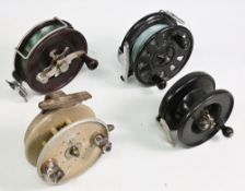A collection of sea reels, all working, as follows: Allcocks Aerialite Bakelite reel, 4” spool,