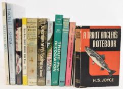 Trout Fishing Books to include A Trout Angler’s Notebook H.S Joyce, International Trout Flies 1969