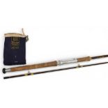 Hardy Alnwick “The Fibalite Spinning” hollow glass spinning rod, 8ft 2pc 7/8 lb, alloy uplocking