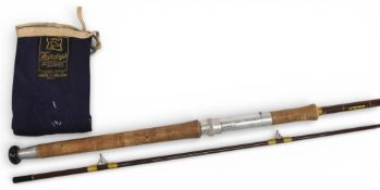 Hardy Alnwick “The Fibalite Spinning” hollow glass spinning rod, 8ft 2pc 7/8 lb, alloy uplocking