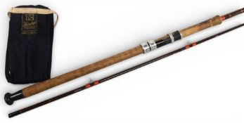 Hardy Alnwick “Ten Ten” hollow glass salmon spinning rod, 10ft 10” 2pc, 27” handle with alloy