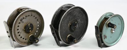 A collection of Young & Son reels, all working and complete, as follows: Beaudex 3 ¾” ventilated