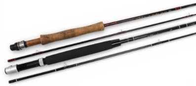 Ryobi Masterline Target Plus carbon trout fly rod, 8ft 2pc, line 4/5#, alloy uplocking reel seat,