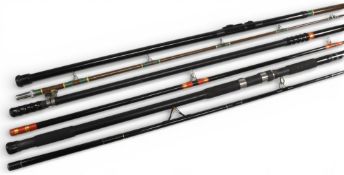 Auger handmade Sea King 14/4 beach casting rod, 14ft 2pc CW 2/8oz, twin grips, sliding screw down