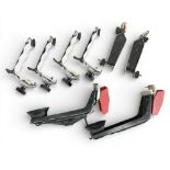 Collection of vintage roof/rod packs, as follows: 1x paid of Hardy chrome complete. 1x Pair of