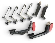 Collection of vintage roof/rod packs, as follows: 1x paid of Hardy chrome complete. 1x Pair of