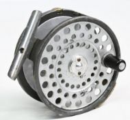 Hardy The Zenith silent check, 3 3/8” diameter, wide spool, U shaped line guide, rim tension
