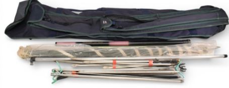 Shakespear Rod Bag, multi zipped compartments, with a good selection of rod rests, net handles,