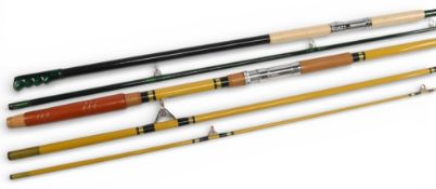 Farstrike 11’ 2-piece hollow glass bass rod, by Davenport and Fordham, shrink wrap to cork handle,