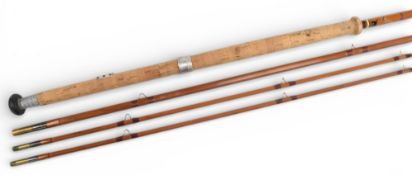 Sharpe’s of Aberdeen the Scottie 13’ 3 piece plus spare tip, impregnated salmon fly rod, with Farlow