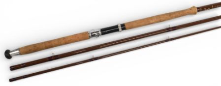 Bruce & Walker Silver stream sea trout/light salmon fly rod, 13ft 3pc, line 6/8#, 25” handle,