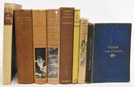 Period Fishing Books to include Med Spinnspo Jorden Runt 1943 Negley Farson (Sweden), Scotch Loch-