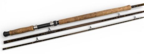 Shakespeare Golden Fly salmon rod 1732-420, 14ft 3pc line 9/11#, 27” handle, down locking reel seat,