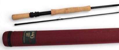 Orvis Trident TLS 5 1/8oz mid flex 8.0 carbon trout fly rod No 0604, 10ft 2pc, alloy double