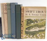 Period Fishing Books, to include The Swift Trout H E Towner Coston with D/j 1945 2nd edition,