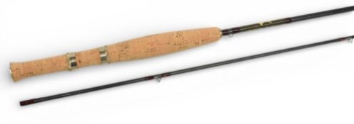 Fine Sharpe Scottie Brand hand built carbon brook trout fly rod 6ft 6” 2pc, line 4/5#, alloy sliding