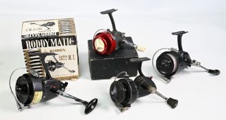 Roddy USA 922-RL LHW fixed spool reel, good bail, on/off check, ‘T’ handle, light use, in correct