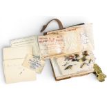 Alfred Ronald’s Entomology wallet with 44 full fly descriptions, plus a large quantity of fly to gut