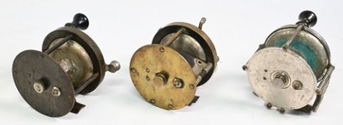 Four Brothers USA Sumco multiplier brass and alloy casting reel, No 2257, counter balanced handle,