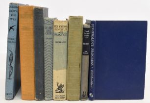 Period Fishing Books to include Coming Down the Wye 1942 Robert Gibbins, The Fisherman’s Handbook