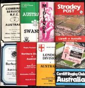 1984 Australia Grand Slam Tour Rugby Programmes (8): That great side v London Division, Cardiff w/