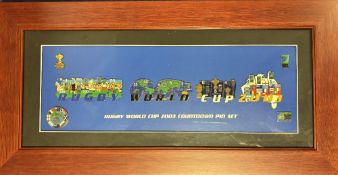 RWC Badges No. 1 2003 mf&g: ‘Countdown’, the full assembled set of 20 badges, released at