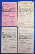 1948-1949 Wigan Rugby League A Team Programmes v Widnes Nov 6th, 1948, v Oldham 11th Dec 1948, v